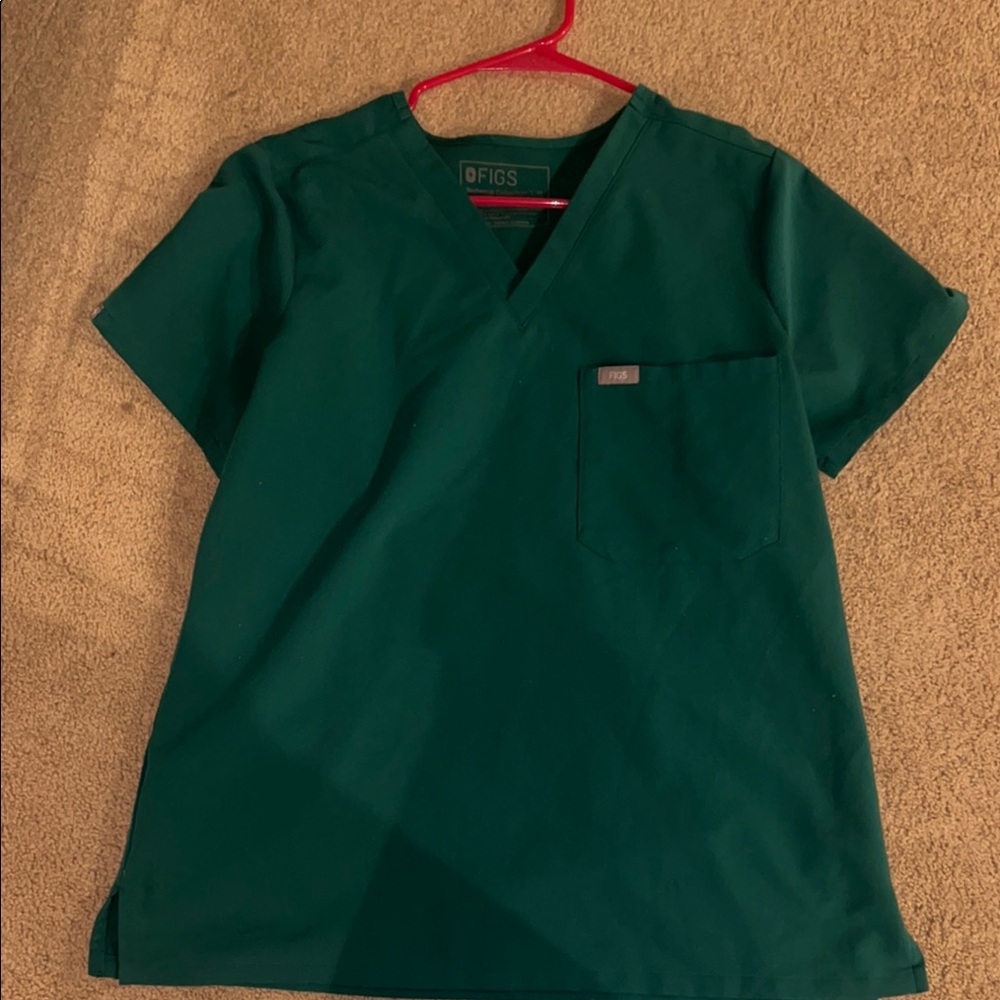 Figs Hunter Green Catarina - One-Pocket Scrub Top